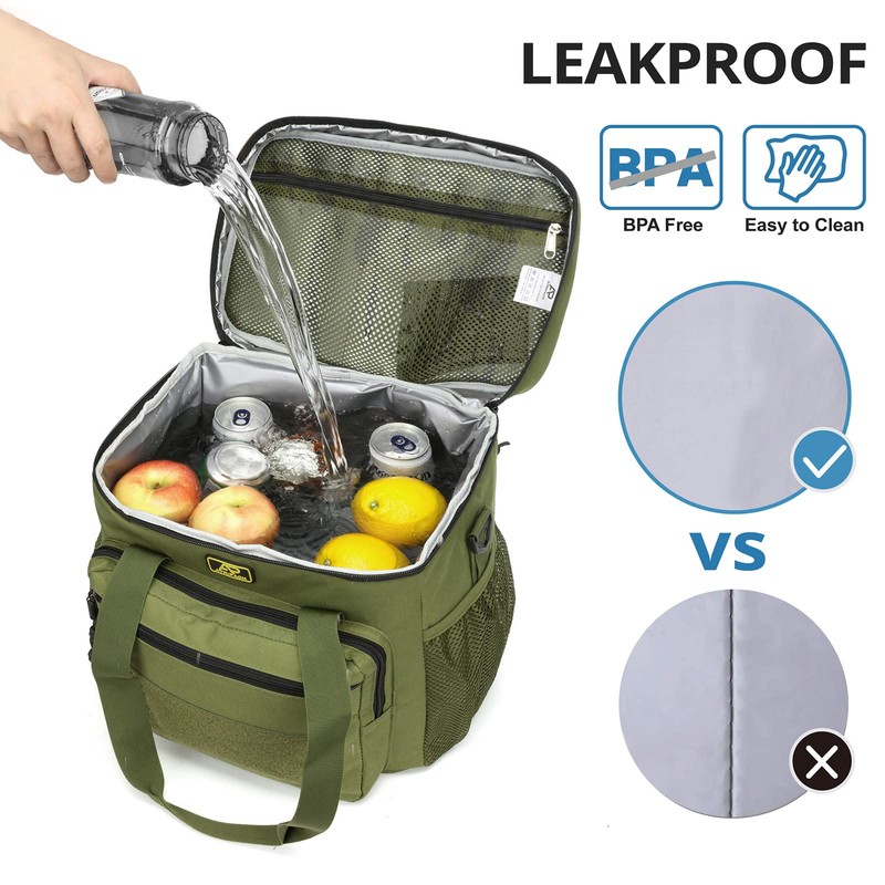 Lunch Box for Men, Tactical Lunch Bag MOLLE Webbing Leakproof