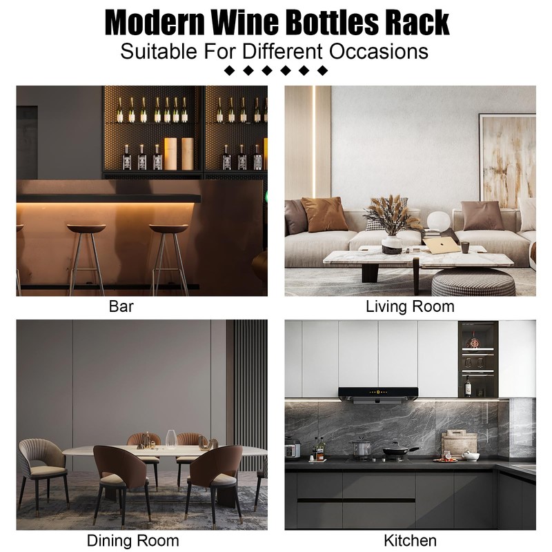 Generic Wooden 10-Bottle Wine Rack, Wine Display Rack, Countertop Free-Standing