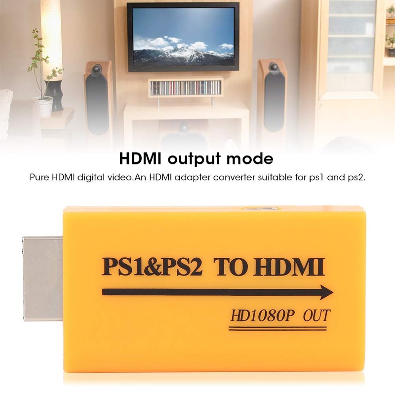 HDMI Adapter, 1080P HD PS1/PS2 to HDMI Converter for Audio
