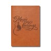 LBWCER Music is What Feelings Sound Like Leather Journal Notebook