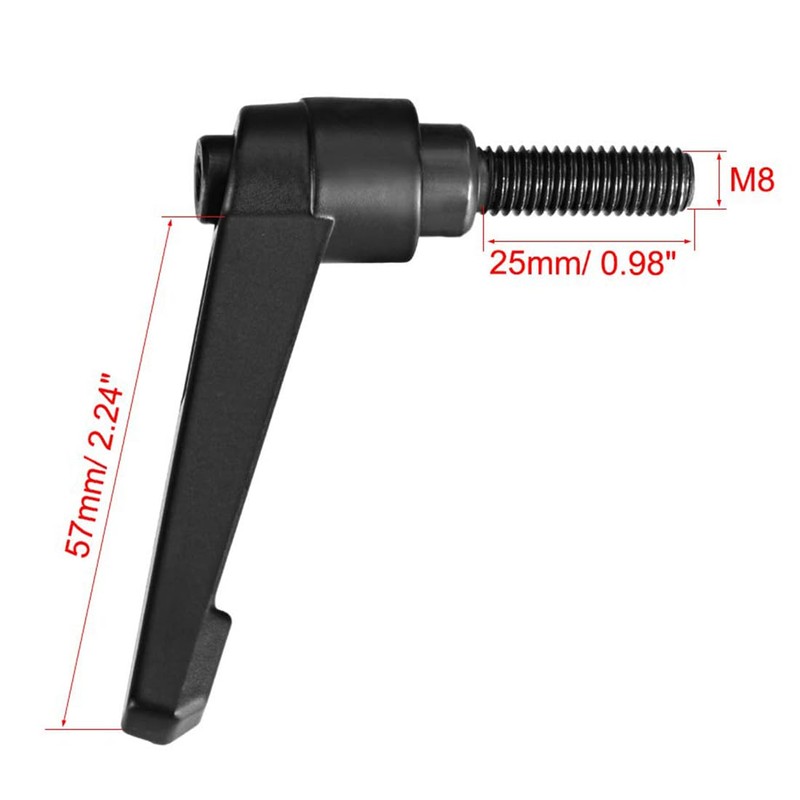 TA-VIGOR 2Pcs Adjustable Clamping Lever Handles, M8 x 25mm Locking