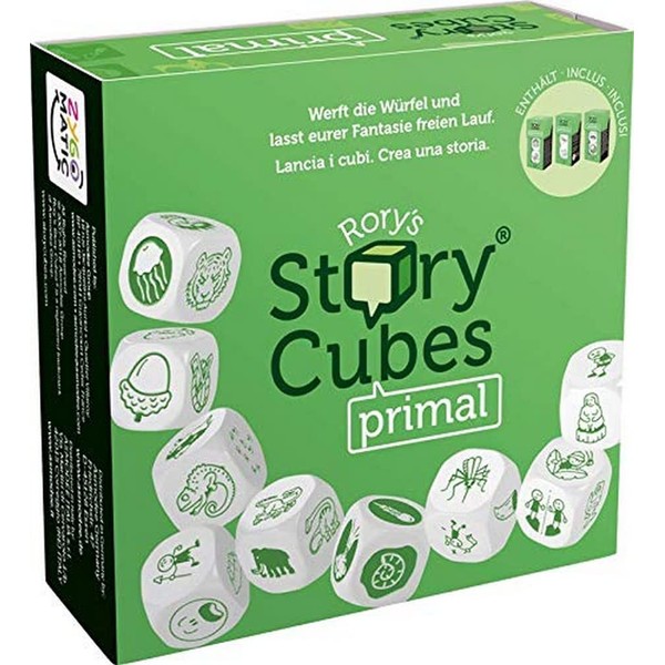 Zygomatic- Rory's Story Cubes Primal, ASMD0063, Vert/Blanc
