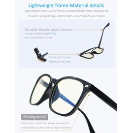 MODFANS Lesebrille (Blaulichtfilter) Damen/Herren,Gute Brillen,Hochwertig,Komfortabel Super Lesehilfe,(Anti Blaulicht) Lesebrillen Damen