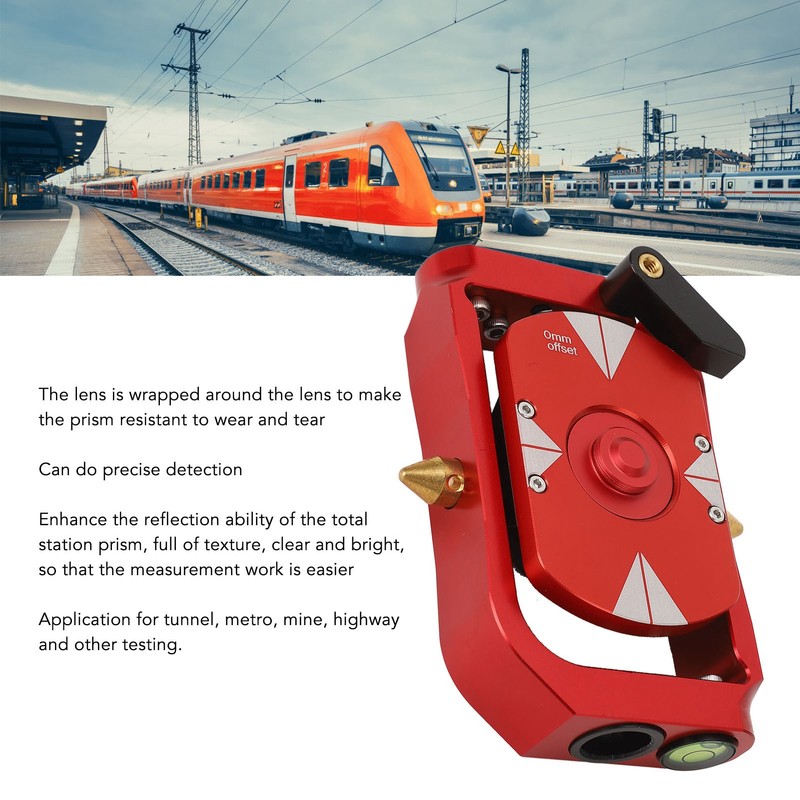 Total Station Rotating Prism 0/‑30mm Offset Prism Reflector Mini Surveying
