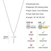 Goldegg 925 Sterling Silver Cross Necklace for Women 1mm Box