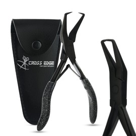 Cross Edge Corporation Hair Extension Tools Kit Microlink Bead & Tape in Hair Extension Remover Plier & Beads Crimping Pliers for Human Hair Extensions Stainless Steel Comfortable Handles (Silver)