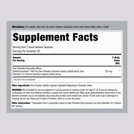 Lindberg Saw Palmetto Extract for Women and Men | 100 Capsules | Complex Supplement Blend | Serenoa Repens | Non-GMO, Gluten Free