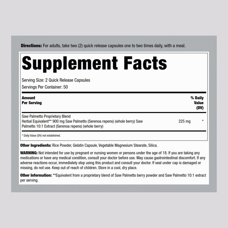 Lindberg Saw Palmetto Extract for Women and Men | 100