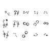 15 Pairs Earrings Set Black Stainless Steel Ear Studs Men