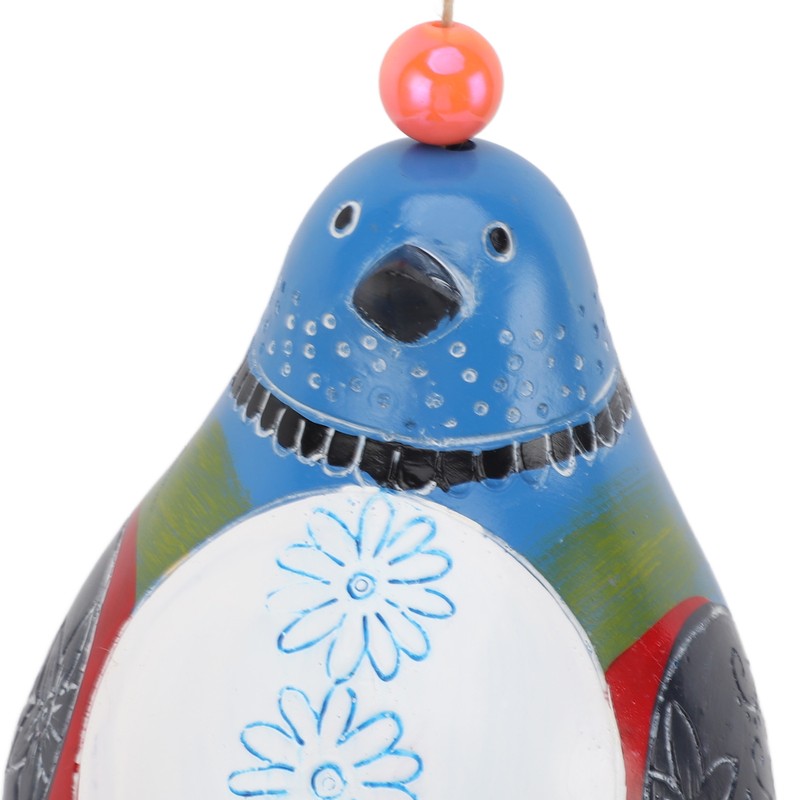 Resin Bird Wind Chime Resin Wood Hand Painted Delightful Melody