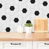 RoomMates TIL4987FLT Black and White Large Hexagon Sticktile
