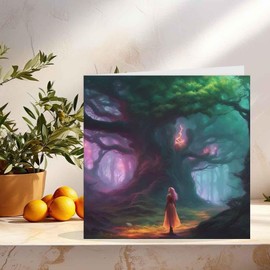 Fantasy Forest Woodland Magical Enchanted Greeting Card 145 x 145mm