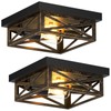 ZHU YAN 2 Pack Farmhouse Flush Mount Ceiling Light,Rustic Flush
