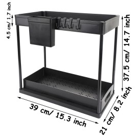 Unbranded 2x Under Sink Organizers And Storage, Pull Out Bathroom Organizer