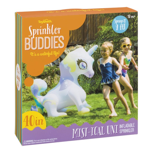 Toysmith Sprinkler Buddies Mist-Ical Unicorn Inflatable Outdoor Sprinkler