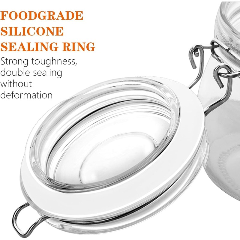 3.7 Inches Silicone Jar Gaskets Replacement Silicone Seals Airtight Gasket