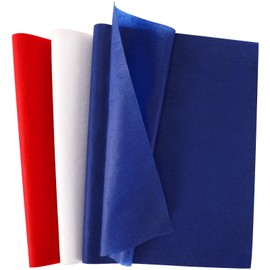SANNIX 100 Sheets 4th of July Patriotic Tissue Paper Bulk Red White Blue Tissue Paper Wrapping Paper for Independence Day Veterans Party Decoration DIY Crafts Gift Packing 19.7×13.8 Inch (3 Colors)