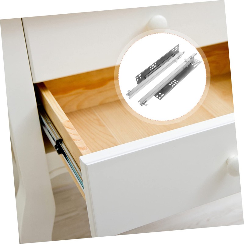 Operitacx 2pcs Heavy Duty Soft Close Drawer Slides Durable Cold