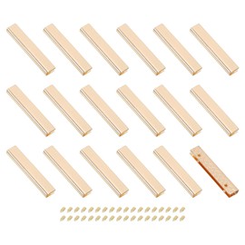 sourcing map 18Pcs Metal Belt Buckle End Tips, 2.05" Wide Rectangle Webbing Zipper Tips Clip Buckles with Screws for DIY Sewing Craft Purse Belt Repair, Light Golden