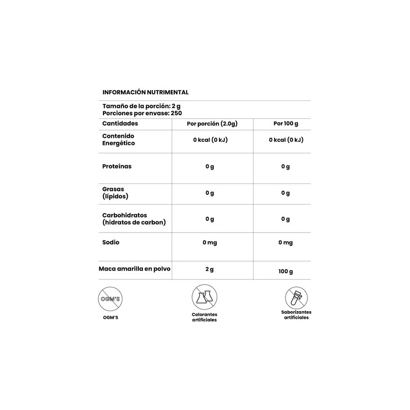 Maca Amarilla Peruana Premium Importado 100% Natural Granel