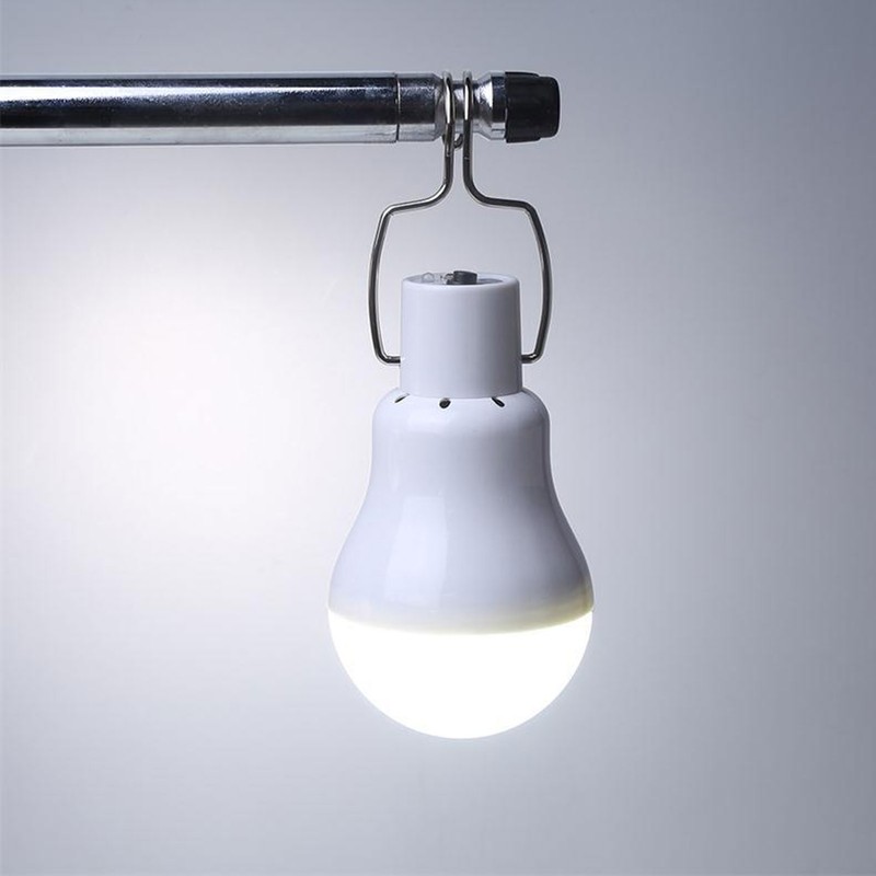 LED Solar Bulb Light Portable ABS and PC 150LM White