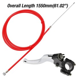 Aynaxcol 22mm 7/8" Left Clutch Brake Handle Lever with 155cm Cable Brake Pads Replacement for Coleman CT100U CC100X 98cc 3HP MBX10 Mini Bike Parts (Red)