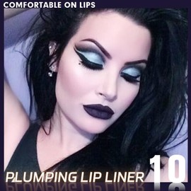 SUAKE Plump Matt Lipstick Lipliner Pencil Pack,Waterproof Crayon with Silicone Smudger for Define Contours & Sculpting Lip, Longwear Moisture Smooth Creamy Formula for Lip Makeup-10 Deep Purple