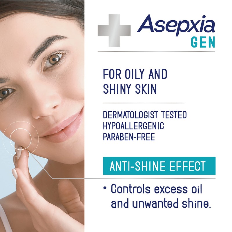 Asepxia GEN Moisturizing Mattifying Cream for Oily Skin, Neutralizes Unwanted