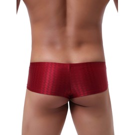 IKINGSKY - Calzoncillos tipo calzones para hombre, sexy, con espalda brasileña, elásticos, para debajo de las bragas, Paquete de 3, Small