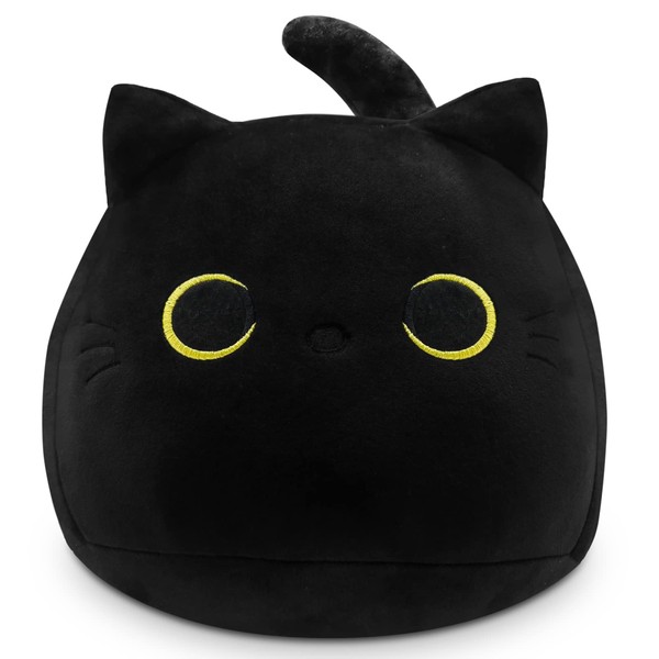 NBDIB Black Cat Plush Toy 15.7inch Black Cat Pillow for Kids and Adult Soft Stuffed Animals Plush Toy Gift for Halloween Easter Christmas Birthday