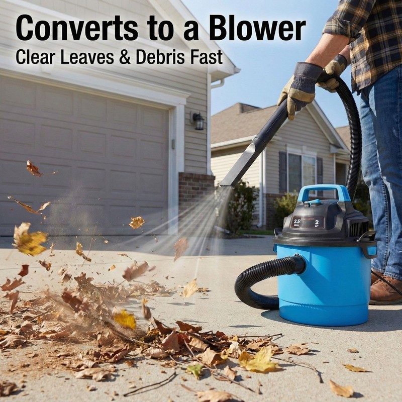 Channellock Wet/Dry Vacuum - Includes Nozzle & Crevice Tool, Portable,