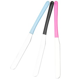 minkissy 3pcs Stainless Steel Makeup Mixing Spatula Foundation Makeup Spatula Cosmetic Mixing Rods for Skincare