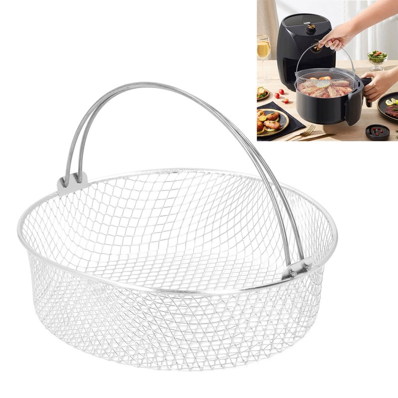 Fry Basket Stainless Steel with Handle Kitchen Fry Mesh Basket
