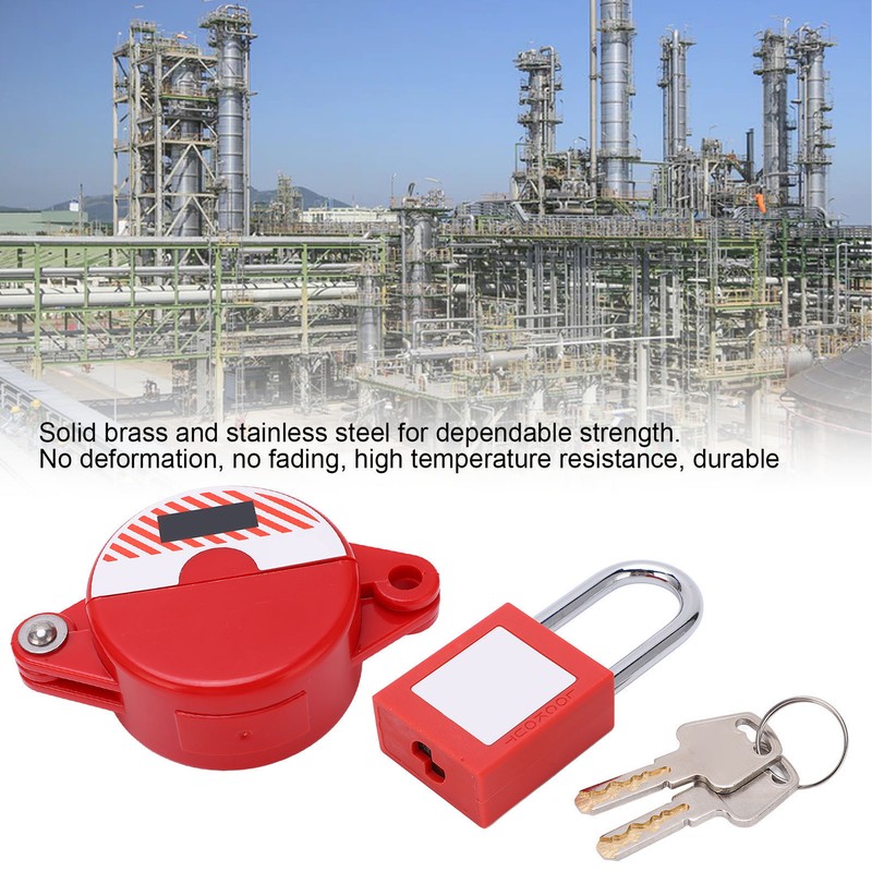 Oil Gas Valve Lockout Device with Safety Padlock Keys for