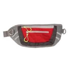 Dog Treat Training Pouch Nylon Multifunction Reflective Strip Pet Treat Bag Holder with Zipper for Outdoor Walking Red
