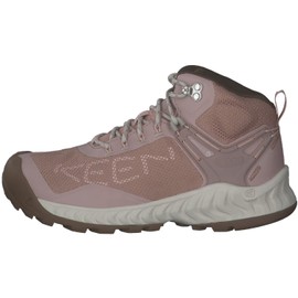 KEEN Women's NXIS Evo Mid Height Waterproof Fast Packing Hiking Boots, Fawn/Peach Whip, 7