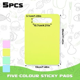milaosk 5 Pack Small Chopping Board,Mini Coloured Chopping Boards Set Cutting Board for Kitchens BPA-Free 29 x 19cm