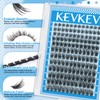KEVKEV Lash Clusters 144 Pcs Eyelash Clusters Wispy Natural Cluster