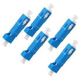 5 Pcs Visual Fault Locator Adapter, MSDADA Optical Equipment Tool Singlemode 9/125 SM LC Female to SC Male Hybrid Flange Optical Fiber Adapter Connector for Digital Communication