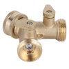 Garden Hose Splitter 2Way AllBrass Heavy Duty Simple Operation Outlet
