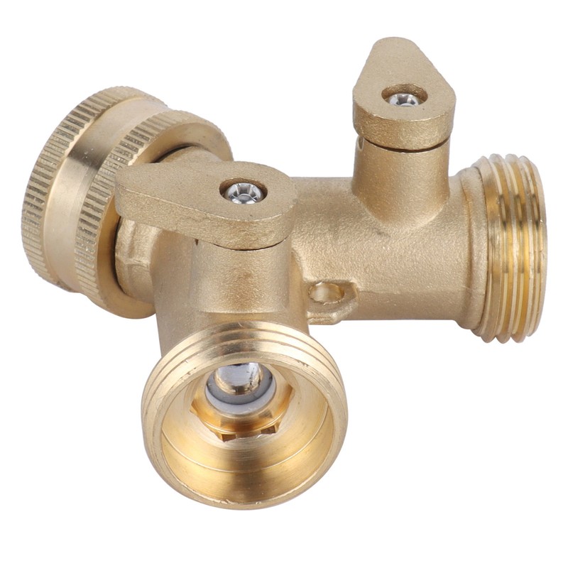 Garden Hose Splitter 2Way AllBrass Heavy Duty Simple Operation Outlet
