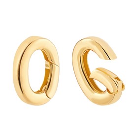 PH PandaHall Pack of 2 925 Sterling Silver Spring Clip Connectors, 10.5 x 7.5 mm, Golden Necklace Reinforcer, Snap Closure Ring for Making Bracelets, Jewellery and Crafts