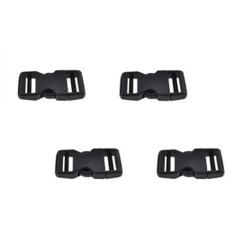 SGH Pro Quick Side Release Buckles 1" Wide 4 Pack Dual Adjustable No Sewing Clips Snaps Heavy Duty Plastic Replacement for Nylon Strap Boat Cover Backpack Fanny Pack Nylon Webbing Belt Dog Collars