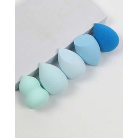 Makeup Blending Sponges, 5-Pack, Blue Ombre Collection