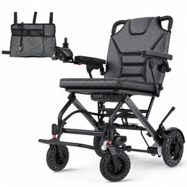 Electric Wheelchai for Seniors Foldable for Travel Side Storage Bag