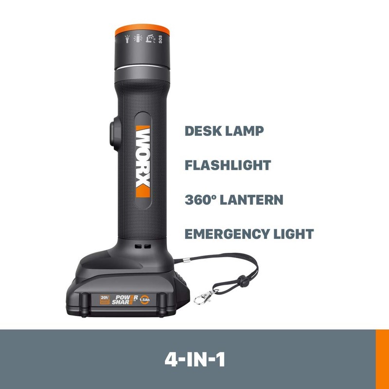 Worx WX027L 20V Power Share Multi-Function LED Flashlight