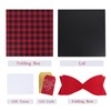 LaRibbons Large Christmas Gift Boxes with Lids,10x10x10 Inches Buffalo Plaid