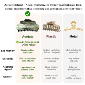 3.8 Inch Big Cute Acetate Hair Claw Clips for Women & Girls, Gift-Ready Large Octopus Zodiac Claw Clip with Sparkle Red Rhinestones, Strong Hold for Thick & Thin Hair, Dark Green-black (Libra)