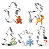 Christmas Cookie Cutter Set - Joyoldelf 5 Piece Stainless Steel