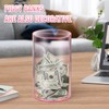 hizgo Clear Pink Piggy Bank for Adults and Kids, Unopenable